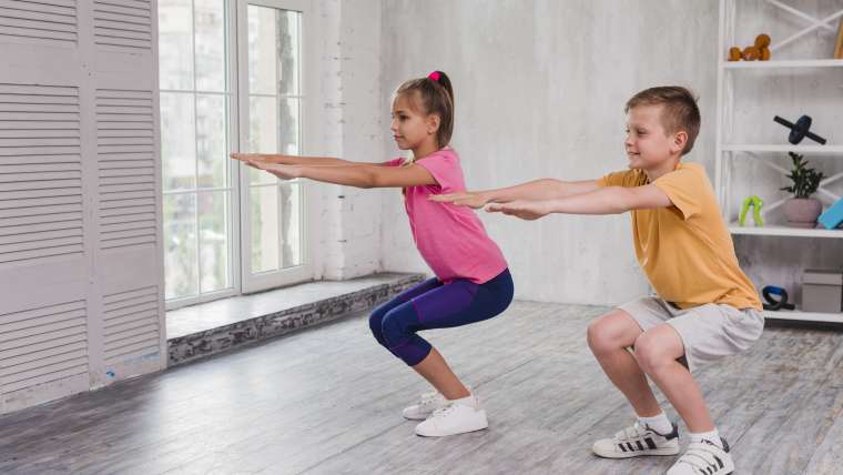 Gymnastic exercises for children at home